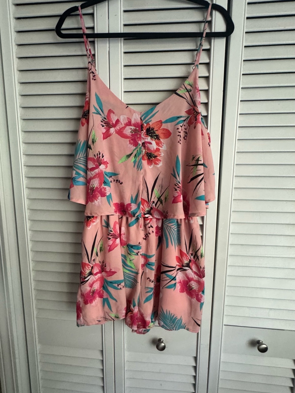 One Clothing Pink Floral Spaghetti-Strap Romper